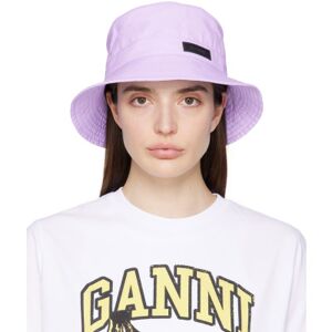GANNI Purple Recycled Tech Bucket Hat  - 428 Light Lilac - Size: Extra Small - female