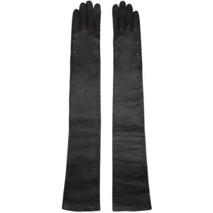 Maison Margiela Black Nappa Long Gloves  - 900 Black - Size: Extra Small - female