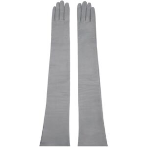 Maison Margiela Gray Nappa Long Gloves  - 852 Taupe Grey - Size: Extra Small - female