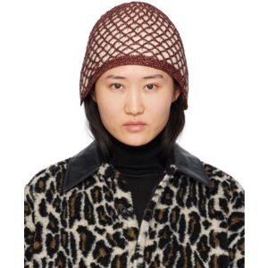 Maison Margiela Orange Handmade Lurex Beanie  - 003F Bronze/Off whit - Size: Medium - female