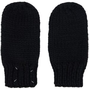 Maison Margiela Black Childish Stitches Mittens  - 900 Black - Size: Small - male