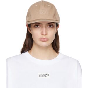 MM6 Maison Margiela Beige Numeric Signature Cap  - 113 Beige - Size: Small - female