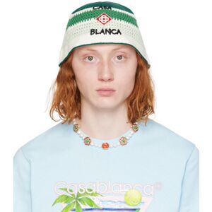 Casablanca Green Stripe Crochet Bucket Hat  - GREEN / MULTI - Size: Small - male