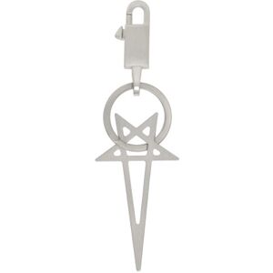 Rick Owens Silver Pentagram Keychain  - 128 PALLADIO - Size: UNI - male