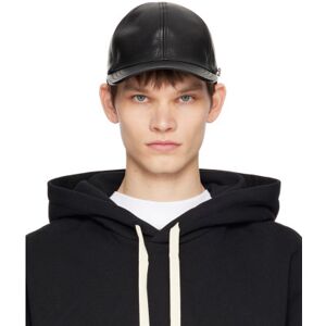 Jil Sander Black Calfskin Cap  - 001 BLACK - Size: Medium - male