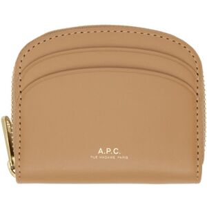 A.P.C. Tan Demi-Lune Mini Compact Wallet  - CAS Dulce - Size: UNI - female