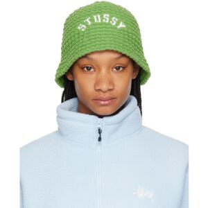 Stüssy Green Waffle Knit Bucket Hat  - Green - Size: UNI - female