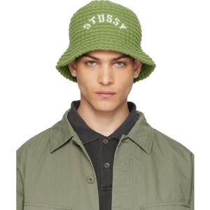 Stüssy Green Waffle Knit Bucket Hat  - GREN GREEN - Size: UNI - male