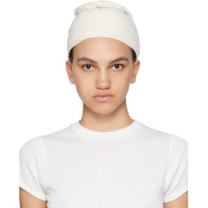 The Row Off-White Penelope Virgin Wool Cotton Beanie  - IVORY - Size: Large - female