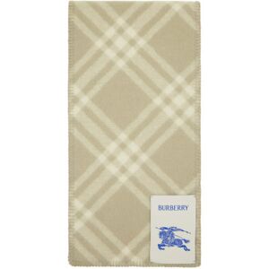 Burberry Off-White & Taupe Check Wool Scarf  - HUNTER - Size: UNI - female