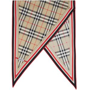 Burberry Beige Check Silk Scarf  - ARCHIVE BEIGE - Size: UNI - female