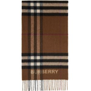 Burberry Beige & Brown Contrast Check Scarf  - ARC BEIGE/ BIRCH BRN - Size: UNI - male