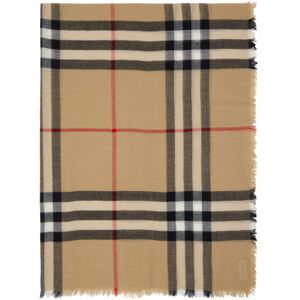 Burberry Beige Check Scarf  - ARCHIVE BEIGE - Size: UNI - male