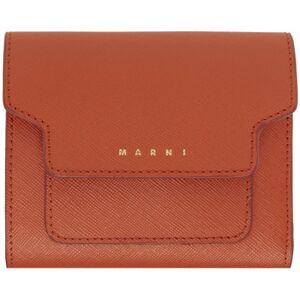 Marni Orange Saffiano Leather Wallet  - Z683R Brick Saffiano - Size: UNI - female