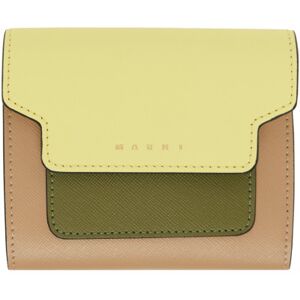 Marni Multicolor Saffiano Leather Wallet  - Z685N Vanilla/ Olive - Size: UNI - female