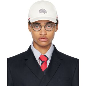 Thom Browne White Classic 6-Panel Cap  - 100 WHITE - Size: Medium - male