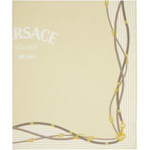 Versace Yellow Greca Nautical Large Silk Scarf  - 5K400-Sand+Gold - Size: UNI - female