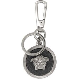 Versace Silver Medusa Biggie Keychain  - Ruthenium Black - Size: UNI - male