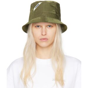 JACQUEMUS Green Le Chouchou 'Le Bob Ovalie' Bucket Hat  - 560 Khaki - Size: cm 56 - female