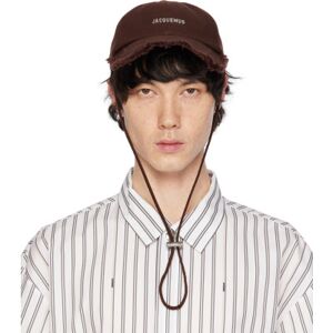 JACQUEMUS Brown Le Raphia 'La casquette Artichaut' Cap  - 850 BROWN - Size: cm 56 - male