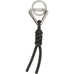 Bottega Veneta Silver & Gray Triangle Key Ring Keychain  - 1470 Graphite/SilvER - Size: UNI - male