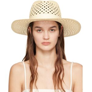 Valentino Garavani Beige Large Brim VLogo Beach Hat  - MJW Neutro/Ivory - Size: cm 56 - female