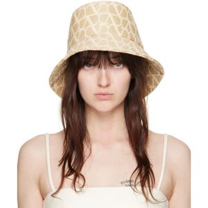 Valentino Garavani Beige Toile Iconographe Bucket Hat  - Y7G Rafia/Avorio - Size: cm 57 - female