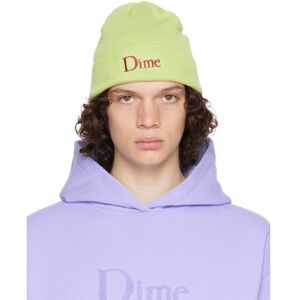 Dime Green Classic Wool Fold Beanie  - Lime - Size: UNI - male