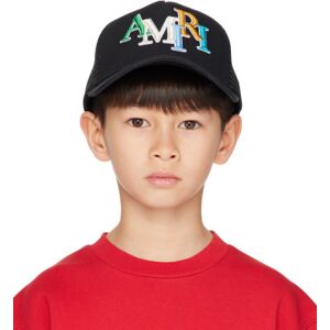 AMIRI Kids Black Staggered Logo Trucker Cap  - Black - Size: UNI - unisex