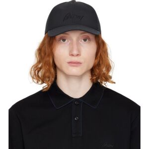 Brioni Navy Embroidered Cap  - 4000 MIDNIGHT BLUE - Size: Small - male