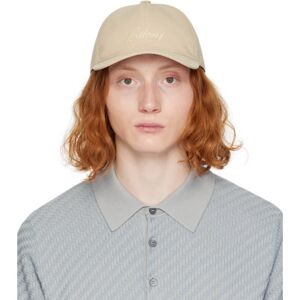 Brioni Beige Embroidered Cap  - 9700 BEIGE - COL 007 - Size: Large - male