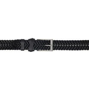 Fax Copy Express Black Braided Belt  - Black - Size: UNI - female