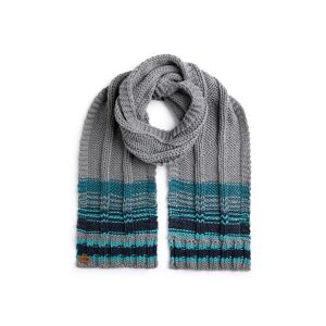 Weird Fish Woburn Eco Variagated Striped Scarf Frost Grey Size ONE - Mens