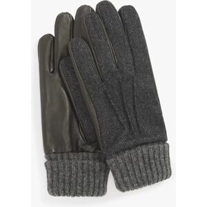 John Lewis Leather Palm Gloves - Grey - Male - Size: S