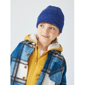 John Lewis Kids' Reflective Beanie Hat - Blue - Male - Size: 6-8 years