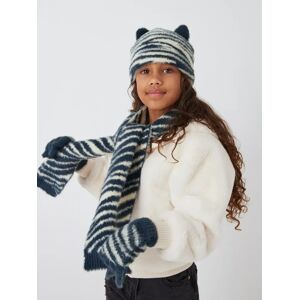 John Lewis Kids' Zebra Scarves & Gloves & Beanie Set, Multi - Multi - Female - Size: 3-5 years