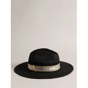 Ted Baker Clairie Straw Fedora Hat - Black - Female