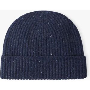 Brora Cashmere Donegal Ribbed Hat - French Navy - Female