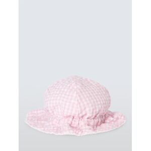 John Lewis Baby Gingham Sun Hat, Pink - Pink - Unisex - Size: 6-12 months