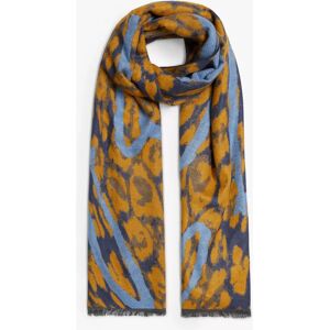 James Lakeland Heart Leopard Print Scarf - Yellow - Female