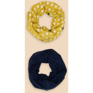 White Stuff Jersey Roll Organic Cotton Blend Neckwarmer - Chartreuse/Multi - Female