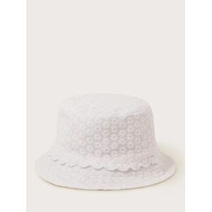 Monsoon Baby Broderie Bucket Hat, Ivory - Ivory - Unisex - Size: 0-12 months