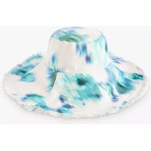 Ted Baker Fiionn Floral Printed Beach Hat, White/Multi - White/Multi - Female