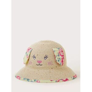 Monsoon Baby Bunny Straw Hat, Lemon/Multi - Lemon/Multi - Unisex - Size: 0-12 months