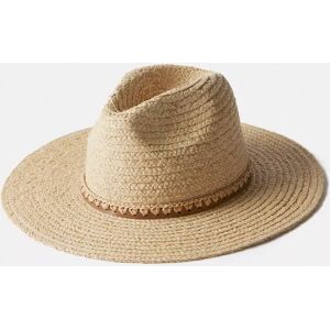 Mint Velvet Straw Fedora Hat, Natural - Natural - Female