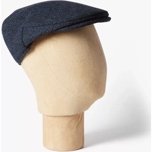 Simon Carter Wool Herringbone Flat Cap, Blue - Blue - Male - Size: M