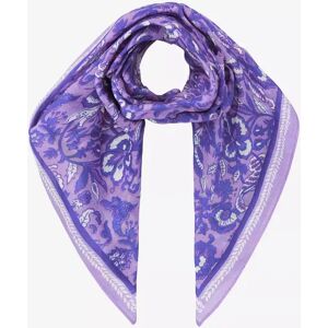 Brora Organic Cotton Floral Square Scarf, Amethyst - Amethyst - Female