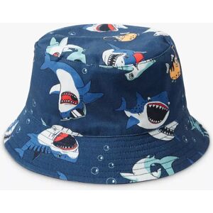 Lindex Kids' Shark Bucket Hat - Dark Dusty Blue - Male - Size: 4-5 years