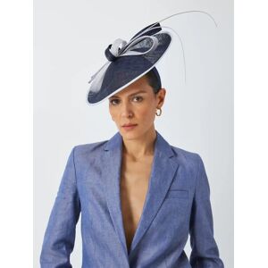 John Lewis Daisy Quill Disc Occasion Hat - Navy/Sky - Female