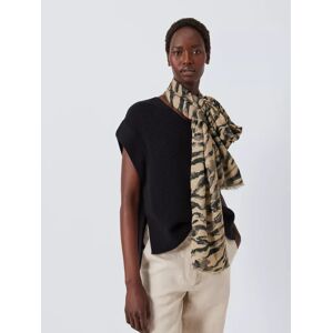 John Lewis Recycled Polyester Inky Zebra Scarf, Multi - Multi - Female